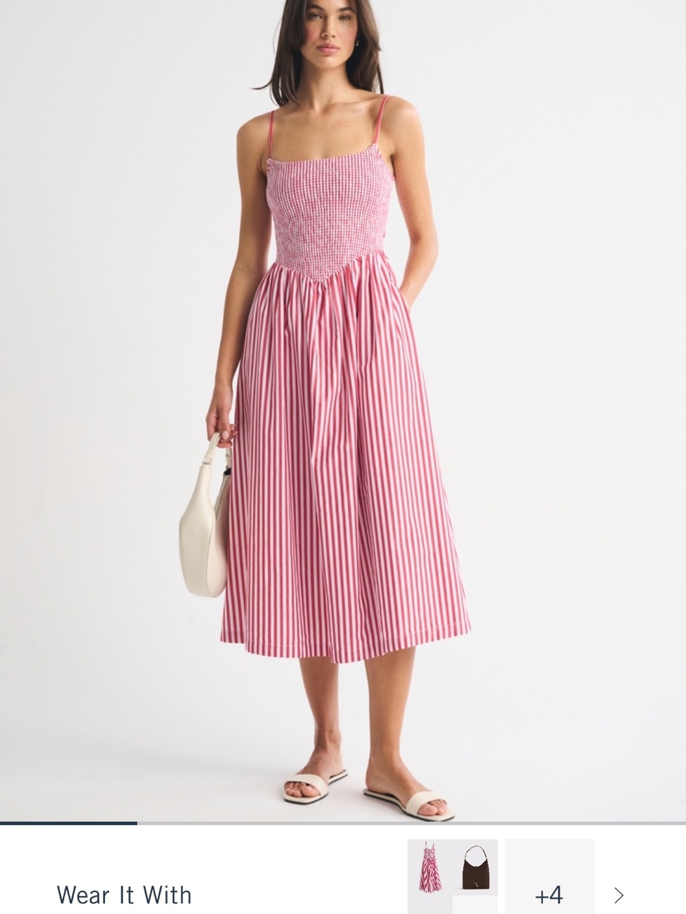AF SYDNEY Striped Midi Dress
